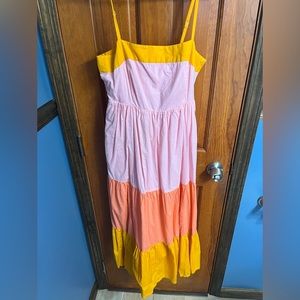 J Crew color-block maxi dress size 2